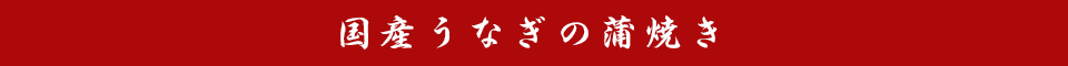 国産うなぎの蒲焼き